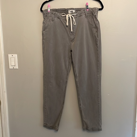 Paige Jeans Womens Size 30 Elastic Waist Drawstring Cuffed Hem Grey - Picture 4 of 8